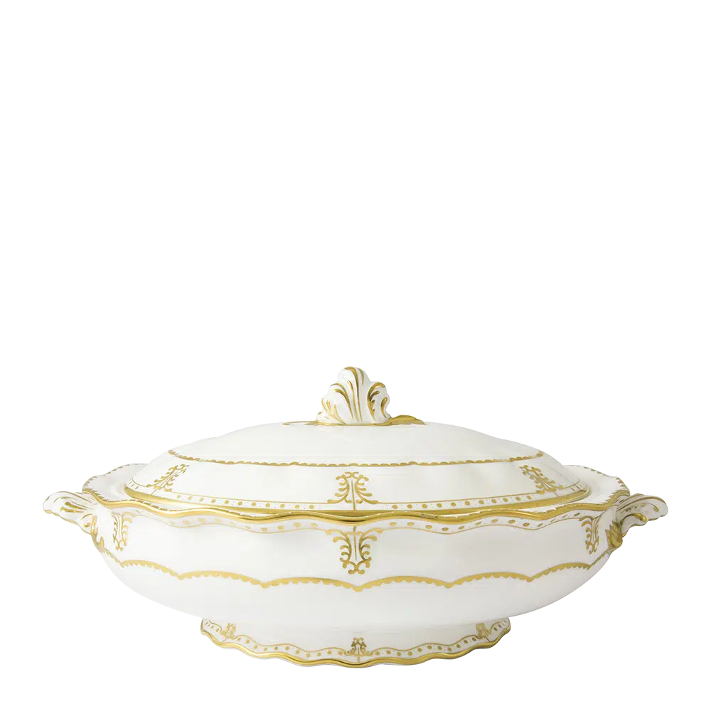 Elizabeth Gold Covered Vegetable Dish