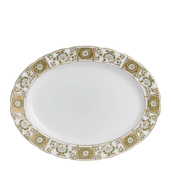 Derby Panel Green Oval Dish, Large