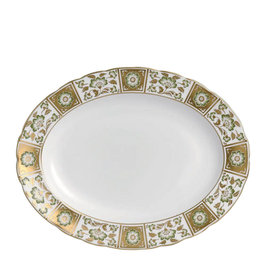 Derby Panel Green Oval Dish, Small