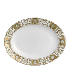 Derby Panel Green Oval Dish, Small