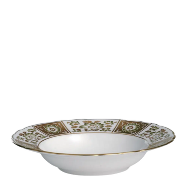 Derby Panel Green Rim Soup Bowl