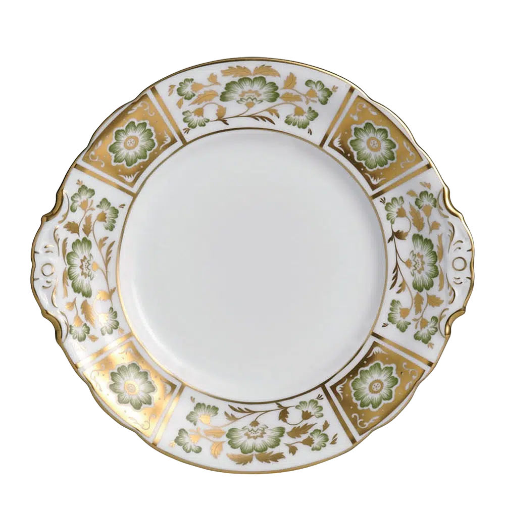 Derby Panel Green Bread & Butter Plate