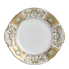 Derby Panel Green Bread & Butter Plate