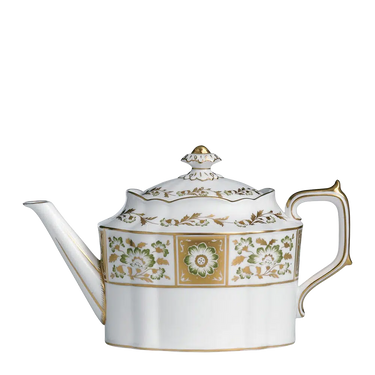 Derby Panel Green Teapot, Large