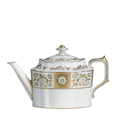 Derby Panel Green Teapot, Large