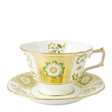 Derby Panel Green Breakfast Cup & Saucer
