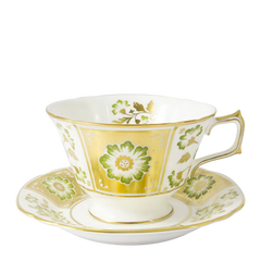 Derby Panel Green Breakfast Cup & Saucer