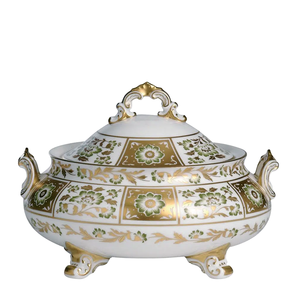 Derby Panel Green Covered Vegetable Dish