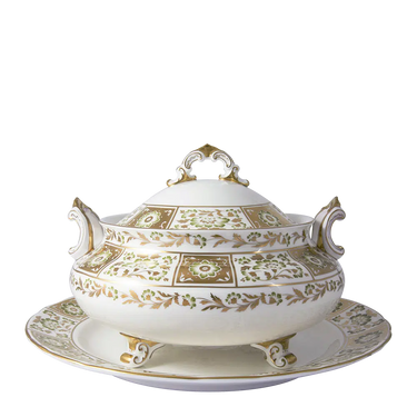 Derby Panel Green Soup Tureen