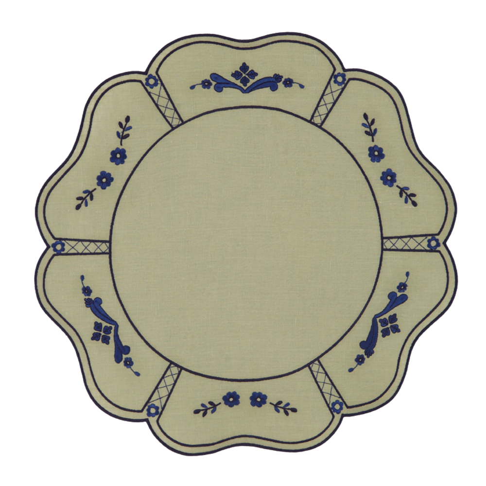 Linen Placemat, Oriental Green