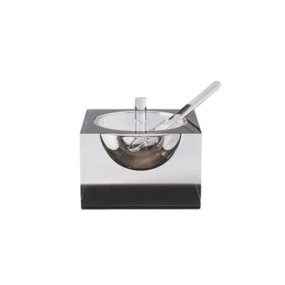 Acrylic Honey & Salt Dish, Smoke