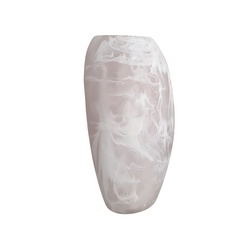 Oceana Tall Vase, Medium, White Swirl