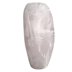 Oceana Tall Vase, Large, White Swirl