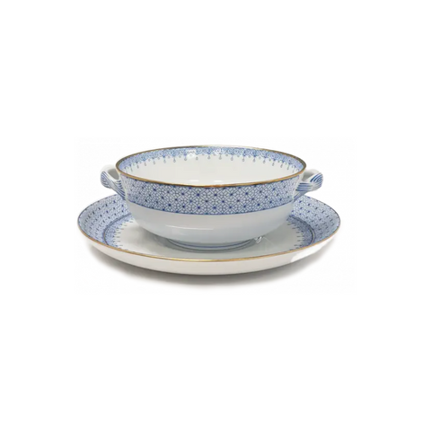 Lace Cream Soup & Saucer