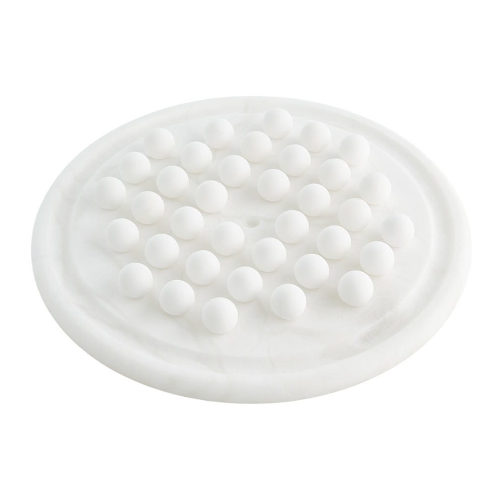 Alabaster Solitaire Game Set