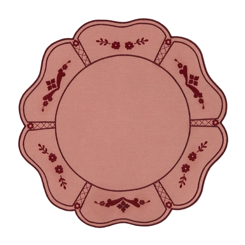 Linen Placemat, Oriental Pink