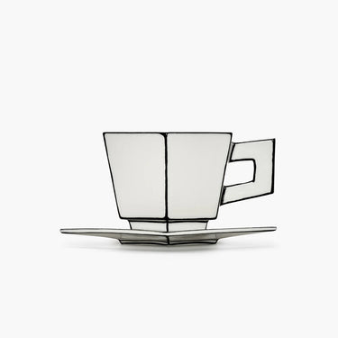 Carte Blanche Cappuccino Cup with Saucer