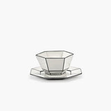 Dessert plate white - black Carte Blanche