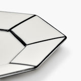 Dessert plate white - black Carte Blanche