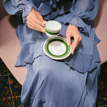 Fluen Heritage Green Saucer for Espresso Cup