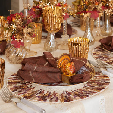 Turkey Trot Napkin Ring, Set of 4 in a Gift Box
