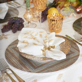 Gilded Breeze Napkin in White & Gold, Set of 4