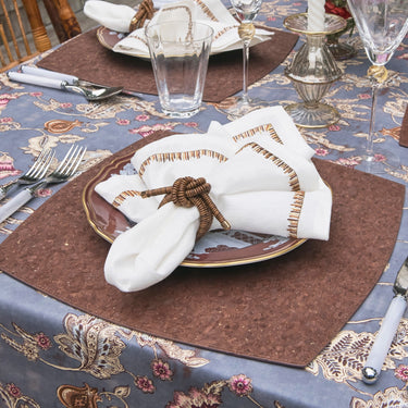 Coil Napkin Ring in Brown, Set of 4