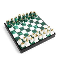Chess Set, Malachite