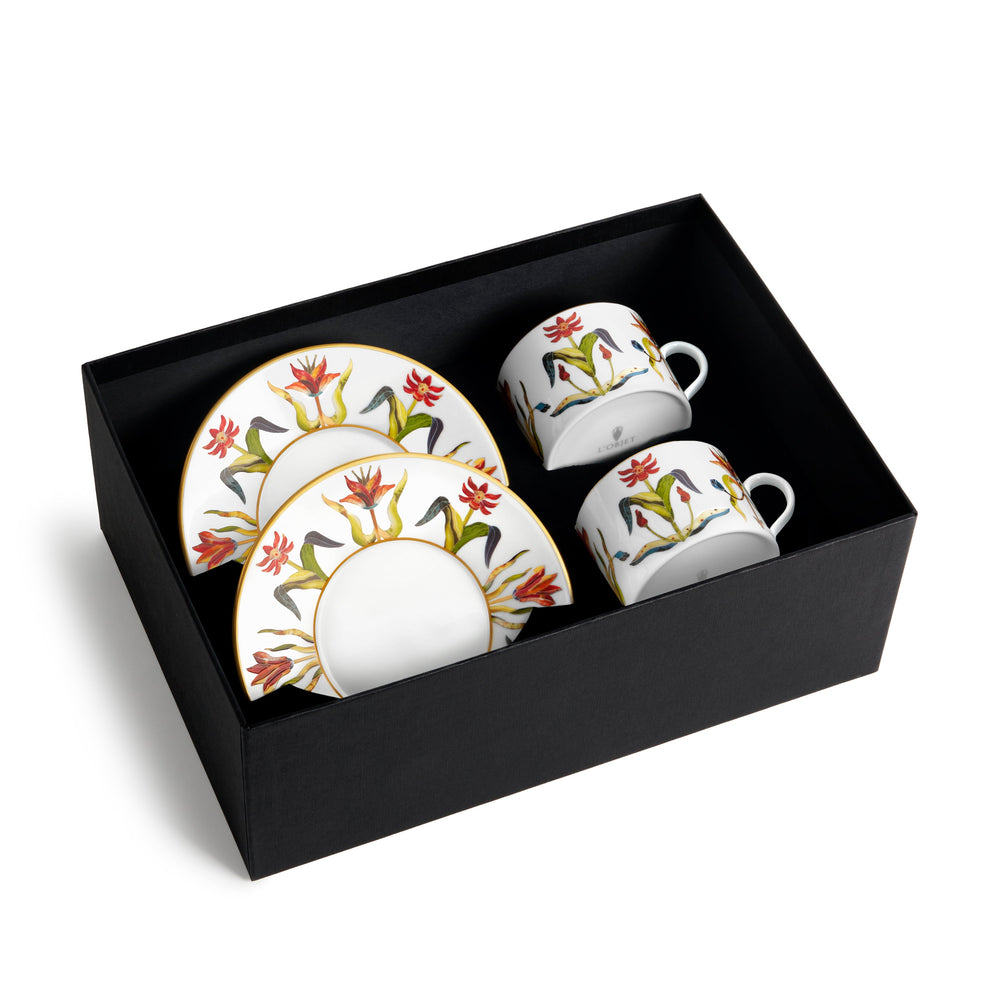 Grand Tour Tea Cup & Saucer, Set of 2