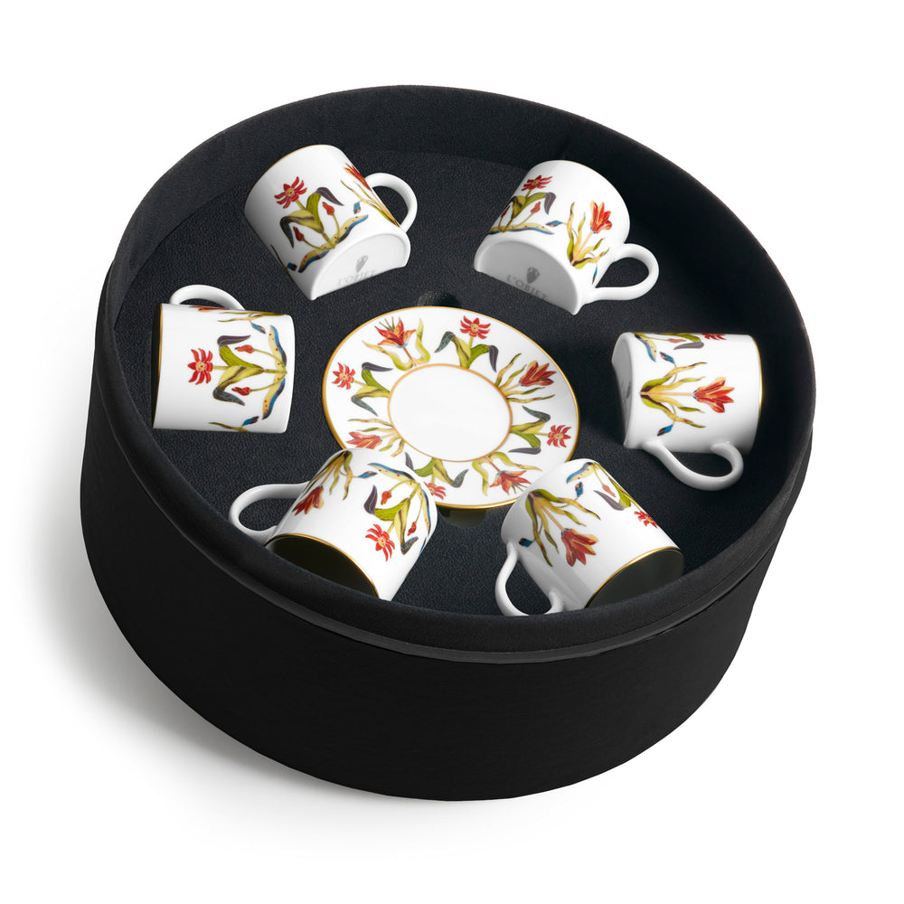 Grand Tour Espresso Cup & Saucer, Set of 6