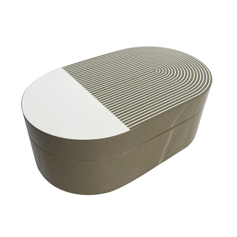 Lacquer Stripe Box, Medium