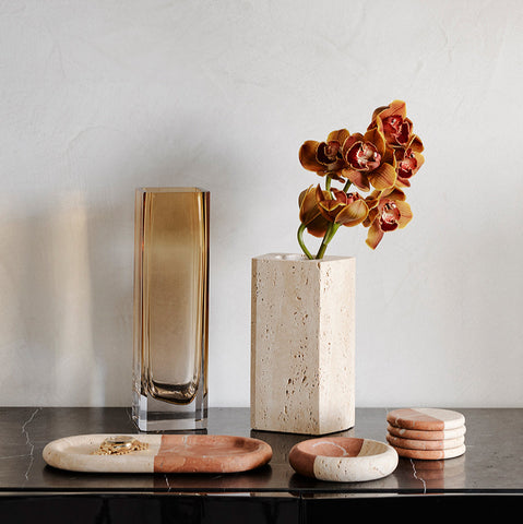 1978 Marble Vase, Travertine