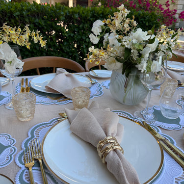 Oyster Faux Leather Placemats, Set of 2