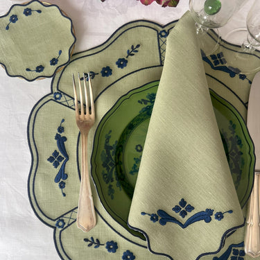 Linen Napkin, Oriental Green