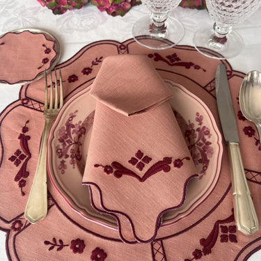 Linen Napkin, Oriental Pink