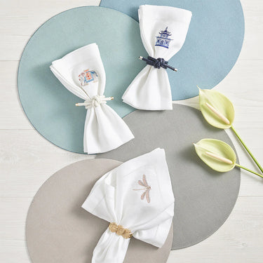 Icons Placemat, Grey & Elephant, Set of 4
