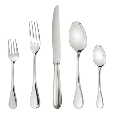 Perles Sterling Silver Five Piece Place Setting