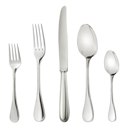 Perles Sterling Silver Five Piece Place Setting