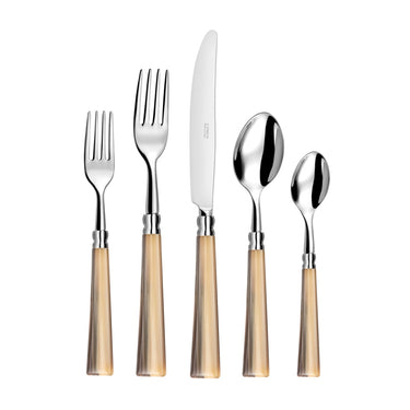 5pc Place Setting (Marbled Brown)