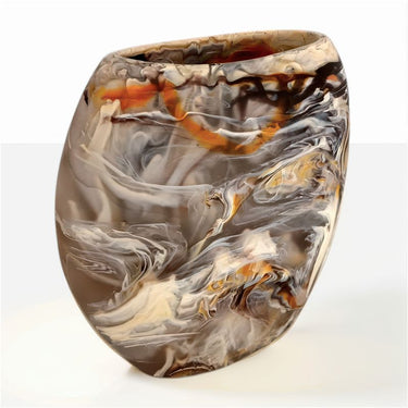 Oceana Wide Vase, Large, Mocha