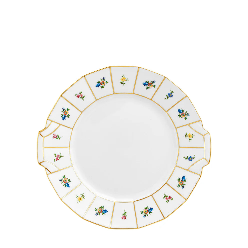 Grecque Mille Fleurs Cake Plate