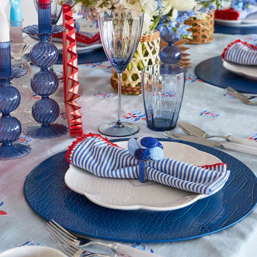 Croco Placemats, Sapphire, Set of 4