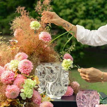 Tourbillons Vase, Large, Pink Luster
