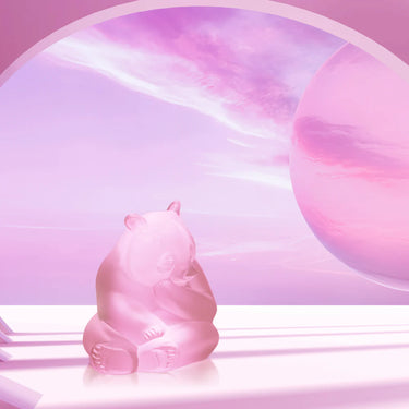 Panda Sculpture, Pink Luster