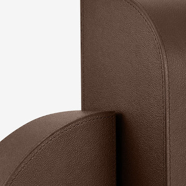 Cubist Bookend, Left, Brown