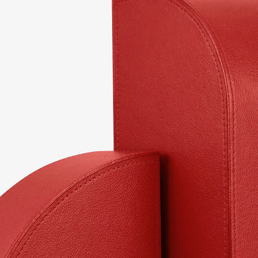 Cubist Bookend, Left, Red