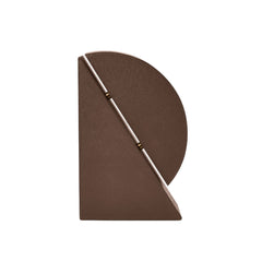 Cubist Bookend, Right, Brown
