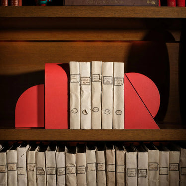 Cubist Bookend, Left, Red