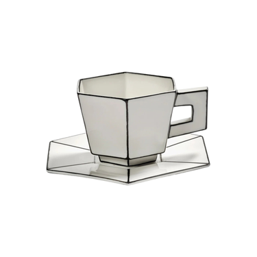 Carte Blanche Cappuccino Cup with Saucer