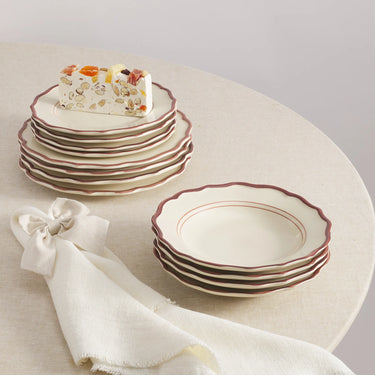 Darlene Dinnerware with Pasta Bowl, Set of 12